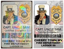 HOLOGRAPHIC ID CARD CUSTOMIZBLE EMPLOYEE CARD COMPANY ID CARD 1 SIDE ONLY