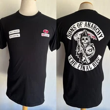 SONS OF ANARCHY (2014) Official Unisex "The Last Ride" FILM CREW T-Shirt Small