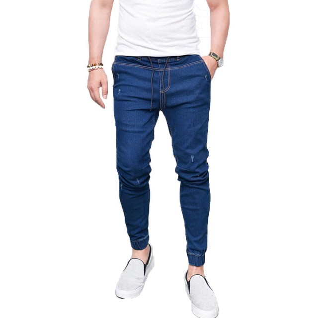 Uniqlo Men's 'ezy Jogger' Slim Fit Jersey Jeans / Sweatpants Denim Blue Small for sale online | eBay
