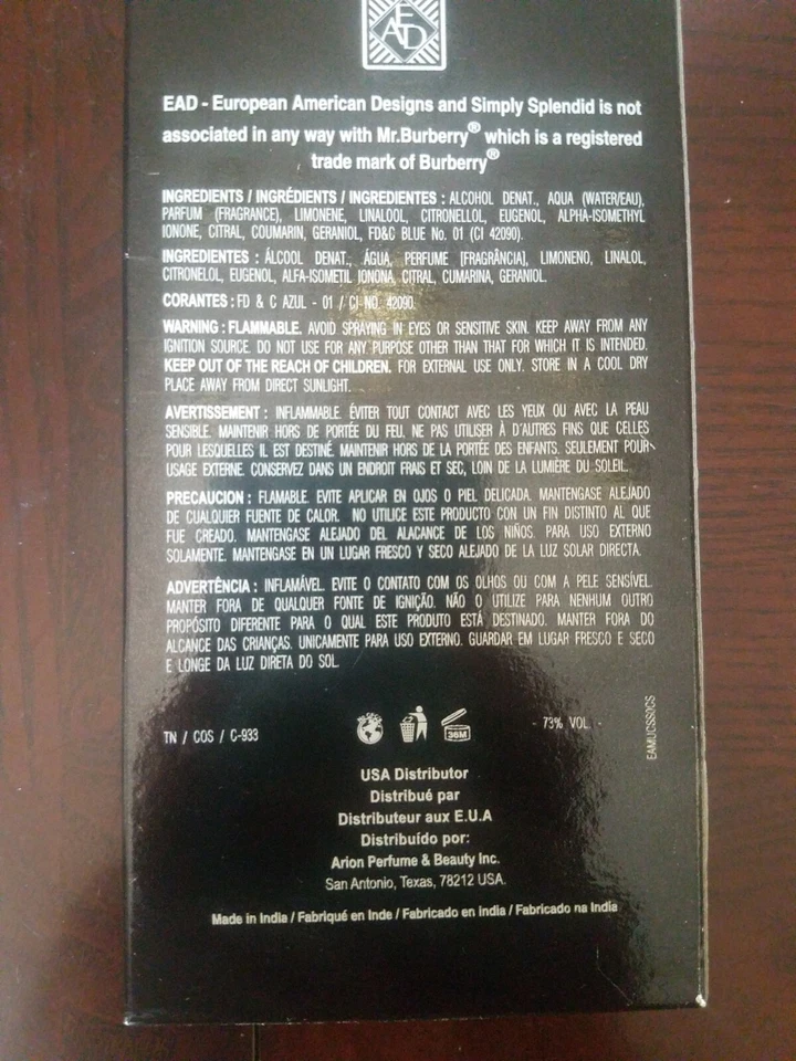 EAD Simply Splendid Colonia Spray para Hombres 2.5 OZ 75 ml Eau De Toilette Nuevo-ENVÍO24 Foto 4 de 4