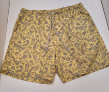 Matalan Men's Yellow Swimming Shorts Size Medium floral summer