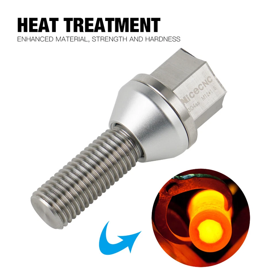 NICECNC 20pcs M12X1.5 57mm Wheel Lug Bolts Set For BMW 335i E46 E91 E Series Foto 4 de 4