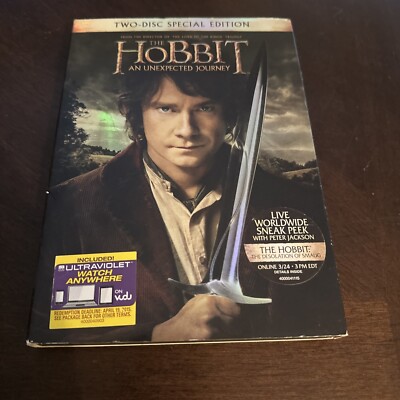 Hobbit: Part 1 an Unexpected Journey THE MOVIE 2 DISC SET Martin  Freeman 2012
