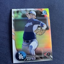 2016 Bowman Draft Chrome Refractors Dodgers Baseball Card #BDC194 Andrew Sopko