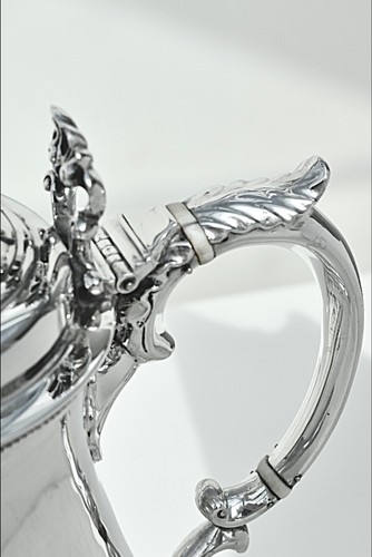 Superb Sterling Silver & Gilt Lidded Quart Tankard, D&C Houle London, 1866: 670g - Picture 11 of 22