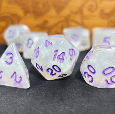   ️Deathwhisper - 7 Dice Set | RPG DnD Dungeons Dragons AD&D Pathfinder d20