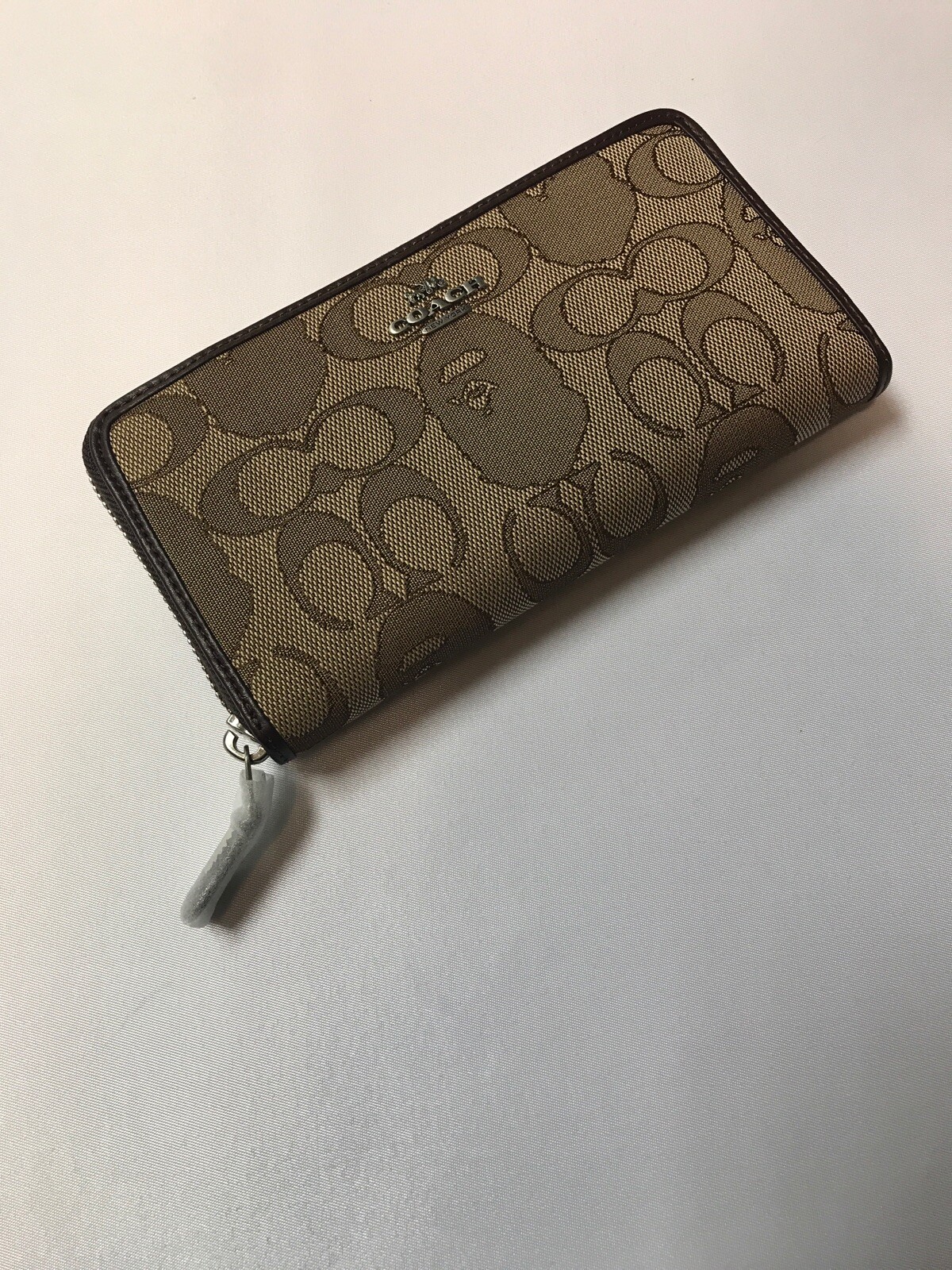 COACH × BAPE　ZIP AROUND WALLET コーチ 財布 限定 Coach x BAPE Coin Wallet Navy in Canvas/Leather - US