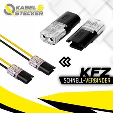 6x H-KFZ Stecker Buchsen Steckverbindungen Steckverbinder 2 Polige Auto Kabel