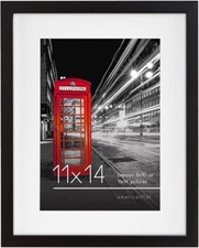 Americanflat 11x14 Picture Frame with Shatter-Resistant Glass - 11x14, Black