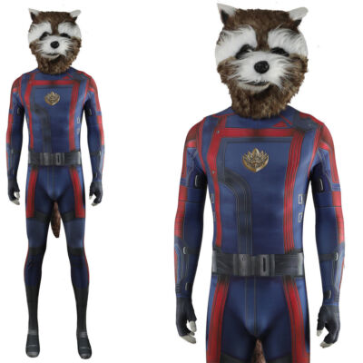 Cute Rocket Raccoon Jumpsuit Guardians of the Galaxy Cosplay Costume Halloween