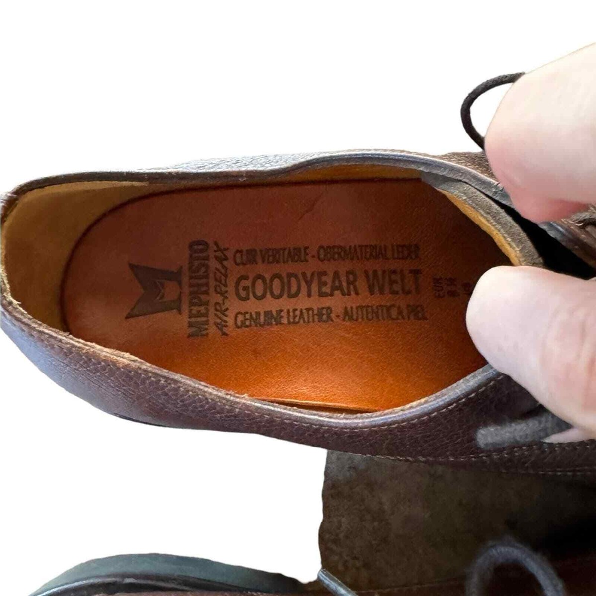 ✅Mens 9 Mephisto Oxfords Abel Air Relax Goodyear Welt Brown Leather Casual Shoes Mephisto Air Relax Goodyear Welt Brown Genuine Leather Shoes  main image 2