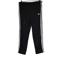 VTG 90s ADIDAS Snap Breakaway Track Pants Soccer SZ M Black Lined