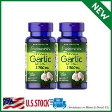 Puritan's Pride Odorless Garlic 1000 Mg, 500 Total Count 2 Pack of 250 Count So
