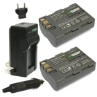 Wasabi Power Battery (2-Pack) and Charger for Nikon EN-EL3e