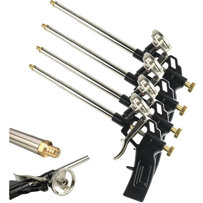4x Pro PU Foam Gun NIB Expanding Spray Applicator Improved Adapter Basket Metal