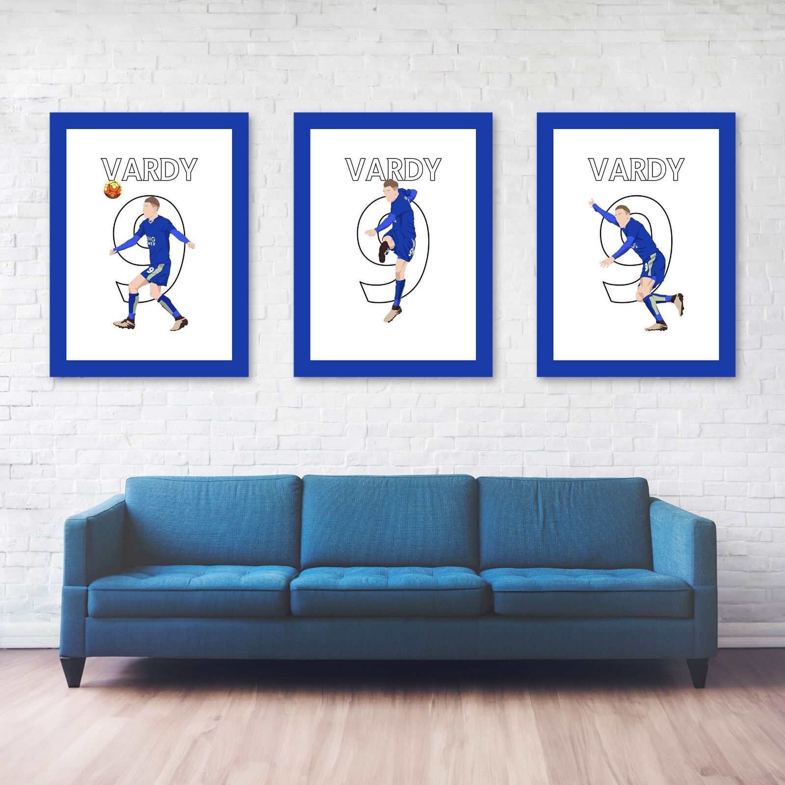 Jamie Vardy Volley Goal Series, 2015-2016 Leicester City Print/Poster/Wall-Art