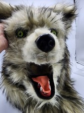 Over the Head Wolf Costume Moving Mouth Masquerade Mask by Elope