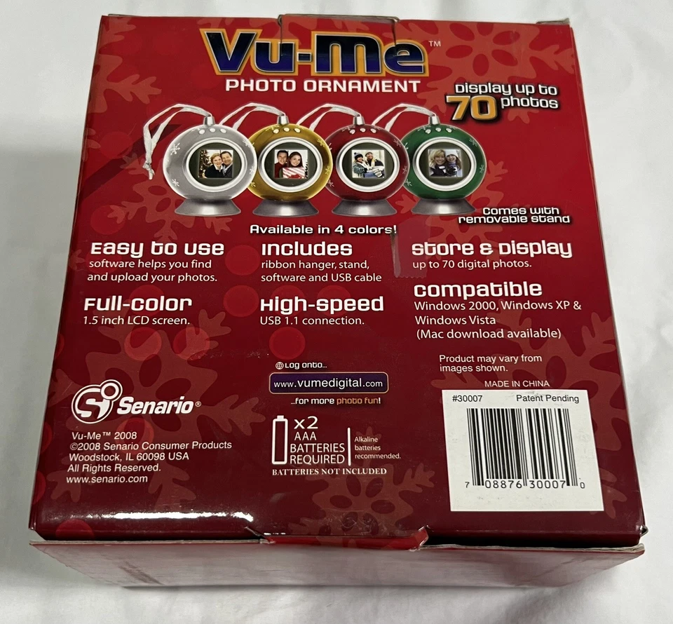 Nuevo adorno fotográfico digital Vu-Me pantalla LCD hasta 70 fotos Foto 2 de 4
