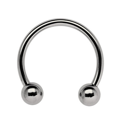 Titan Septum Ohr Piercing Circular Gewindering CBR 1,6mm mit 2 Verschlusskugeln