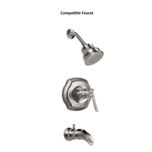 Bamboo Tub and Shower Handle Kit, Brushed Nickel - Picture 2 of 2