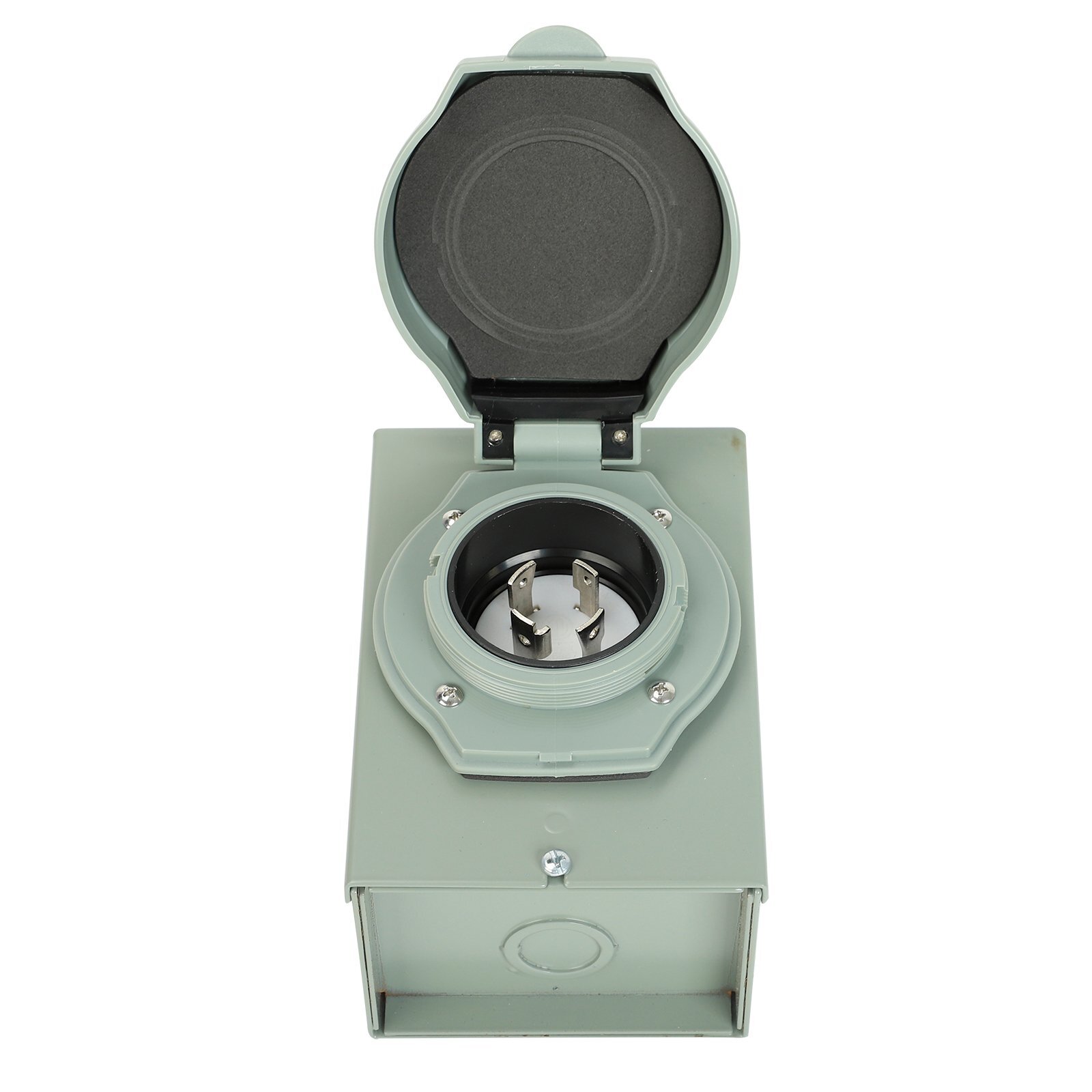 30Amp RV Power Generator 4Prong Grey Inlet Box Outdoor NEMA L1430 125