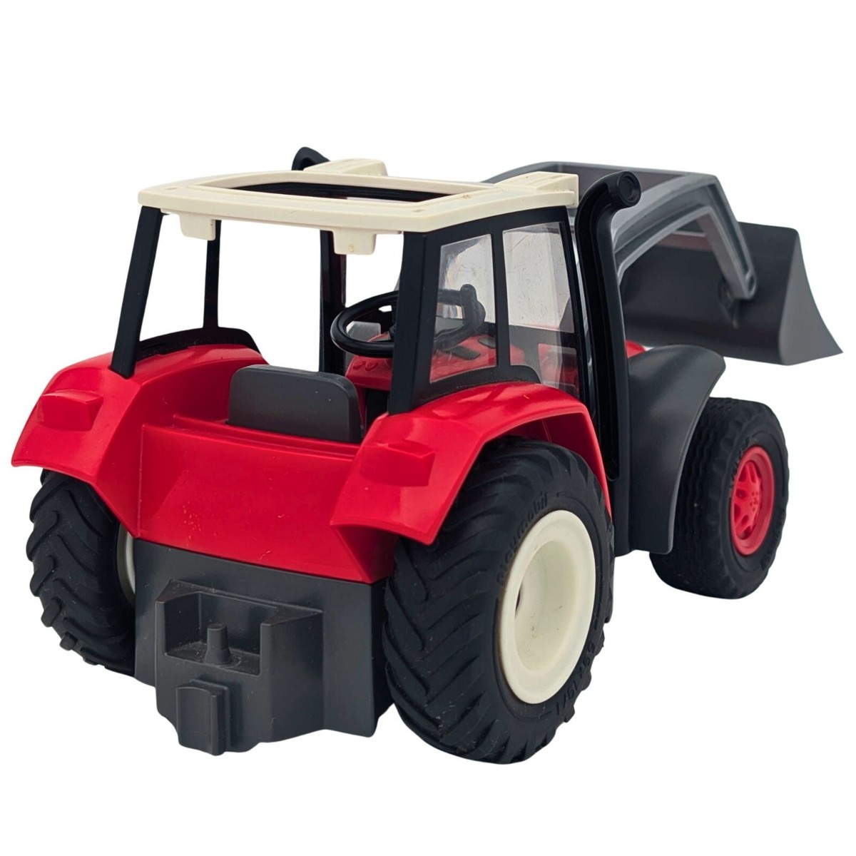 Playmobil tractor rojo/plateado excavadora granja ciudad vehículo