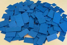 SHIPS FREE!! Lot of 25 LEGO Blue Random Sizes Baseplates Plate