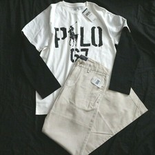 NWT - Ralph Lauren Polo Boy Youth Medium 14 Pony long Sleeve Shirt  Pant Set