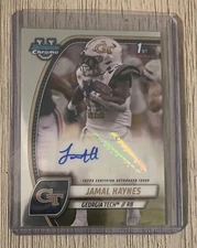 2024 BOWMAN U CHROME FB JAMAL HAYNES 1st AUTOGRAPH GEORGIA TECH KKS AUTO