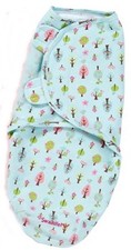 Summer Infant SwaddleMe swaddler wrapsack size small medium blue pink trees 20