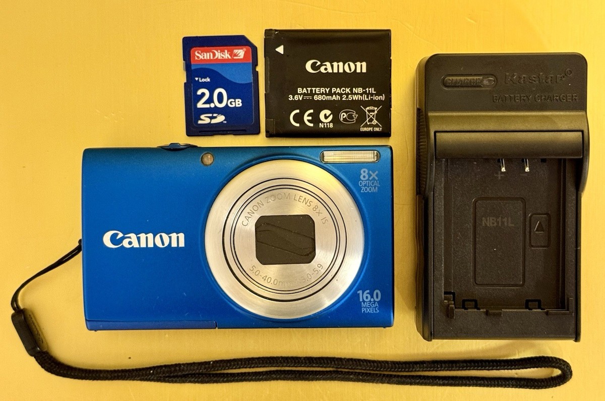 Canon PowerShot A4000 IS コンデジ カメラ 訳あり Canon PowerShot A4000 IS 16.0MP Digital Camera - Blue for