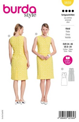 burda style Nr. 5659 Kleid Gr. 34 - 46
