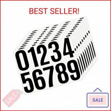 10 Sheets 100 Pcs Vinyl House Numbers for Mailbox, 4 inch Self-Adhesive Number S