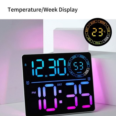 LED Electronic Clock With Auto Changing Color And Number Display For Desktop