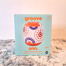 ONN Groove Wireless Bluetooth Speaker Summer IPX5 Water Resist Orange Multicolor