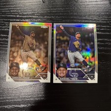 2023 Topps Chrome Sepia Refractor And Refractor RC Lot Ezequiel Tovar 