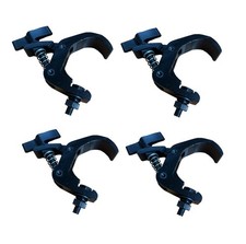Black Aluminum Light Truss Clamp 4 Pack, 1.18" to 2" Pipe Fit, 330lb Load f