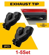 1-5x 2.5 In 7 Out 8.5 Long Stainless Steel Muffler Exhaust Tip Double Wall