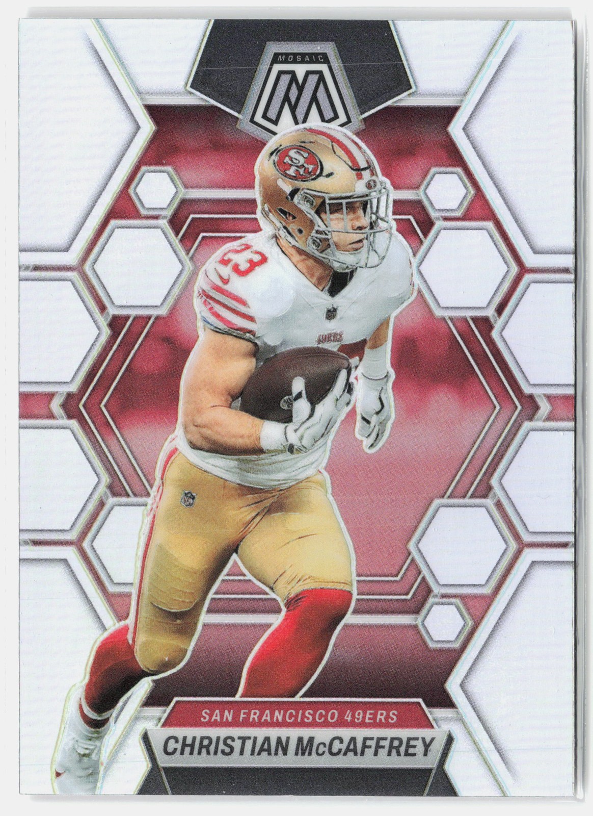 2023 Panini Mosaic #213 Christian McCaffrey Silver