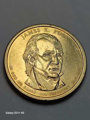 11th President James K Polk(1845~1849) Gold Dollar Nice Edge