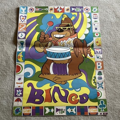Original Set Poster Hanna Barbera 1968 Banana Split Fleegle Bingo Drooper Snorky