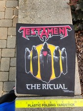 Vintage NOS Denim Jacket Back Patch TESTAMENT 1993 Brockum Silk Screen Metal