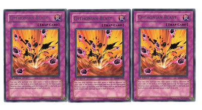 Yugioh- 3X Chthonian Blast - Rare - 1st Edition - EEN-EN050 - Light Play