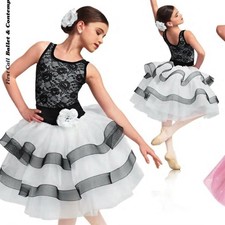 Weissman Women's Curtain Call Ballet Dance Costume Tutu Style E1173 Size ASM