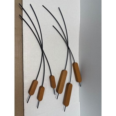 Vintage MCM Home Interiors Homco Cat Tails Wall Art Metal & Wood