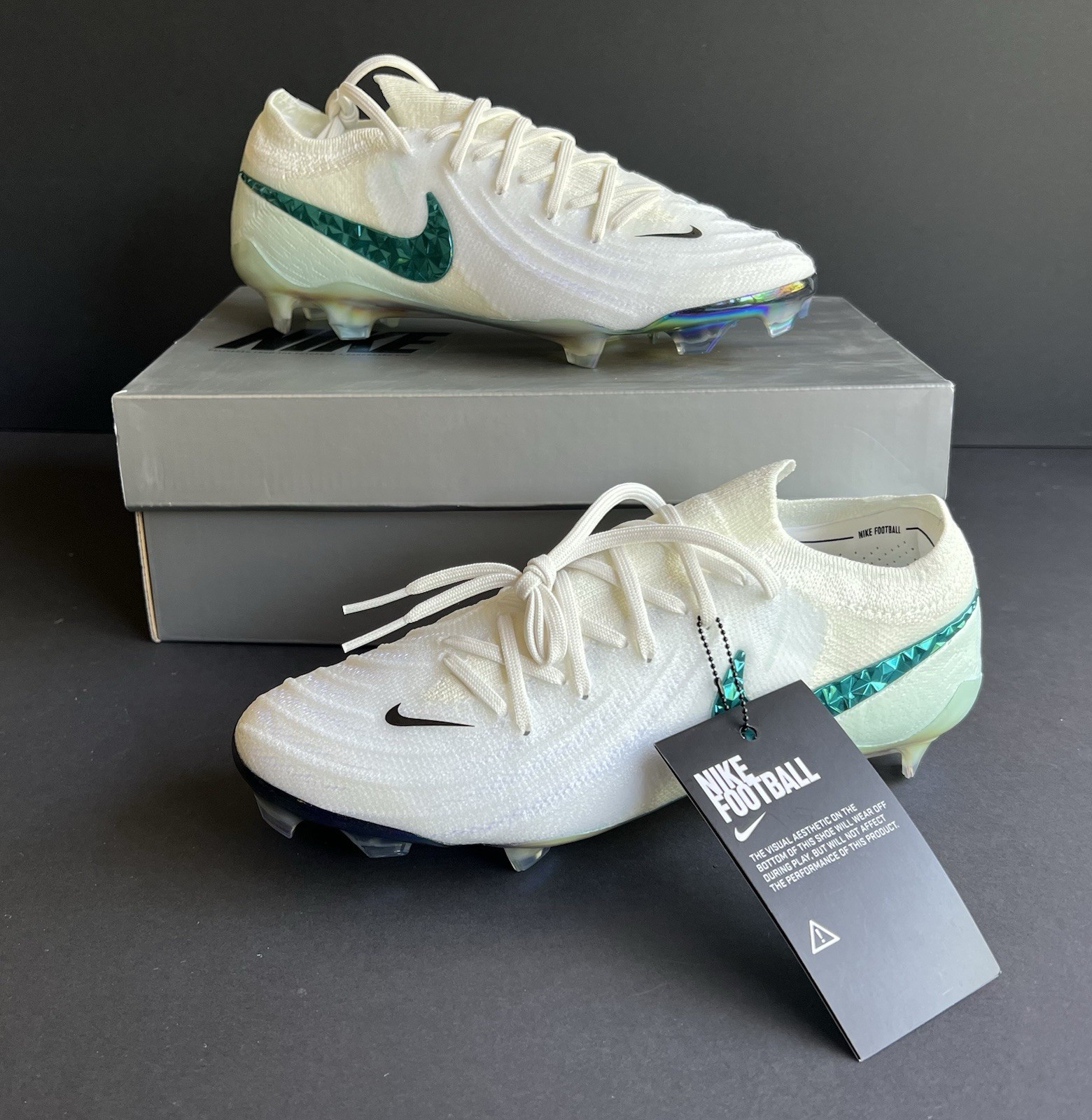 Nike Phantom GX II Elite FG LV8 M Size US 5 / W Size 6.5 White Football Boots