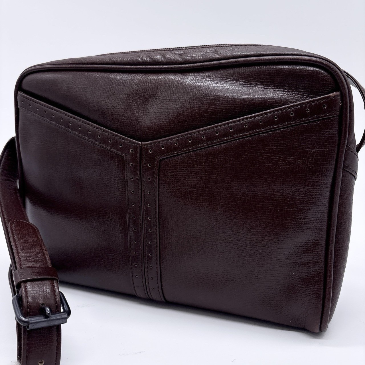 YSL  Yves Saint Laurent shoulder bag leather brown Y2K