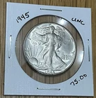 1945 - Walking Liberty Half Dollar - Unc
