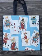 WOOF TJX Shopping Bag HAPPY 😊 DOGS on CARDS Reusable Tote Bag