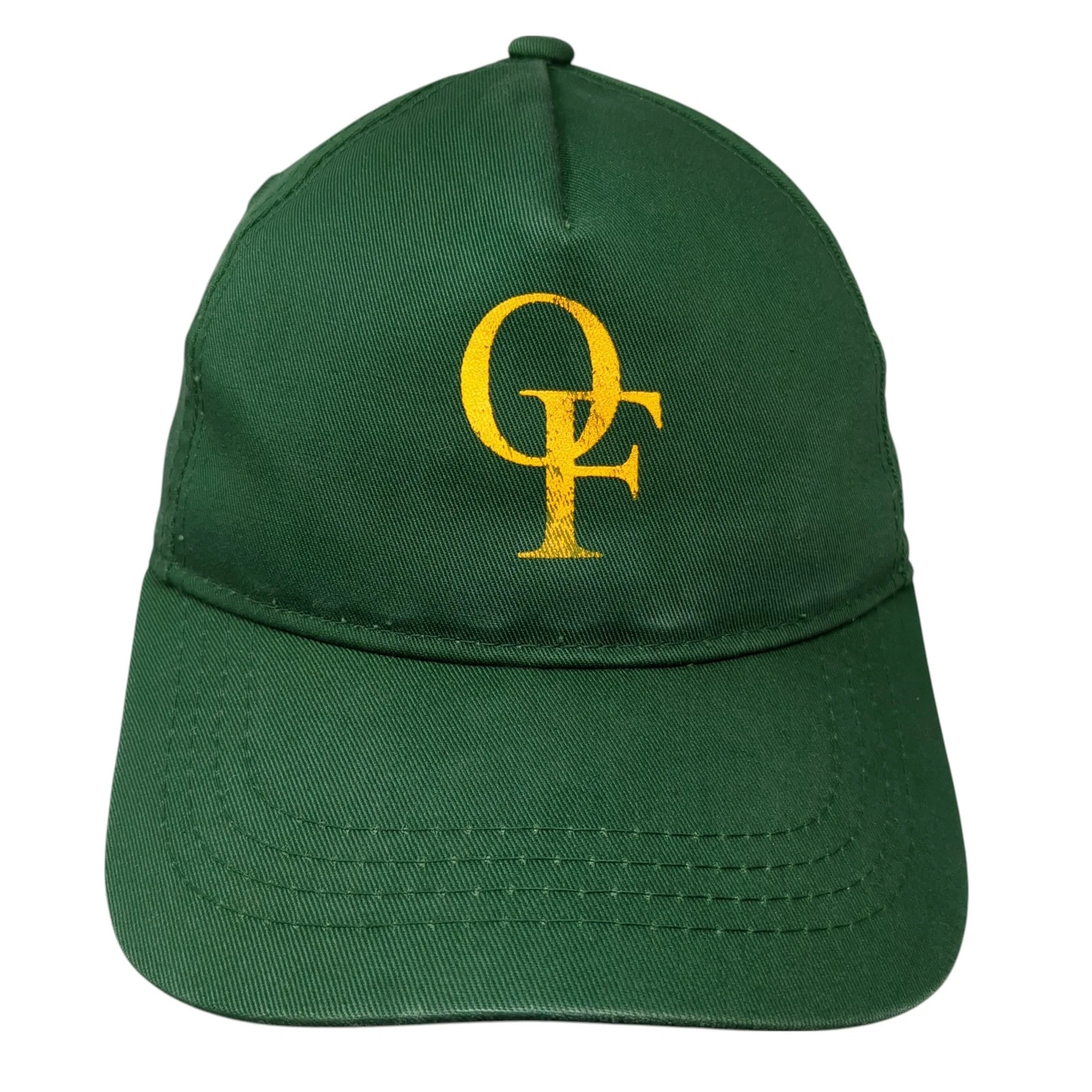 OF Snapback Hat Green One Size Solid Adjustable Casual Outdoor Cap